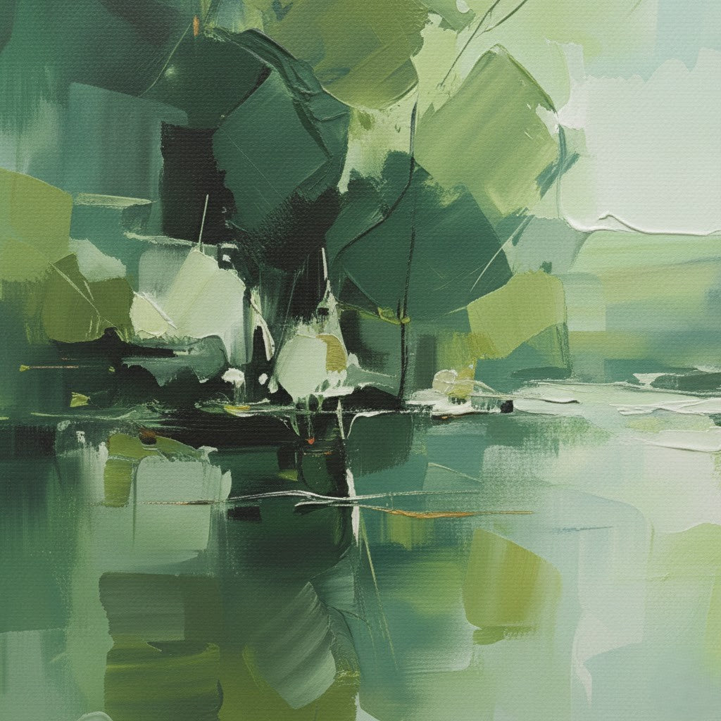 Tyche No.3 Sakinliğin Yankısı Yağlı Boya Tablo 80 cm x 80 cm