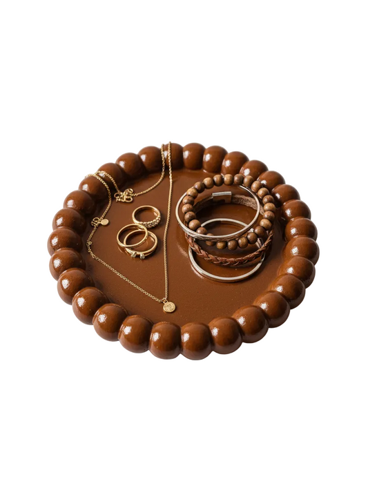 Takı ve Dekor Tabağı Kahverengi 10 cm