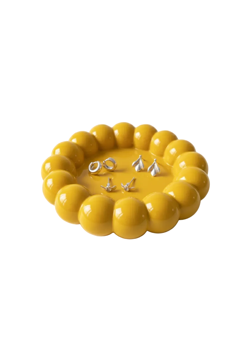 Takı ve Dekor Tabağı Sarı 10 cm