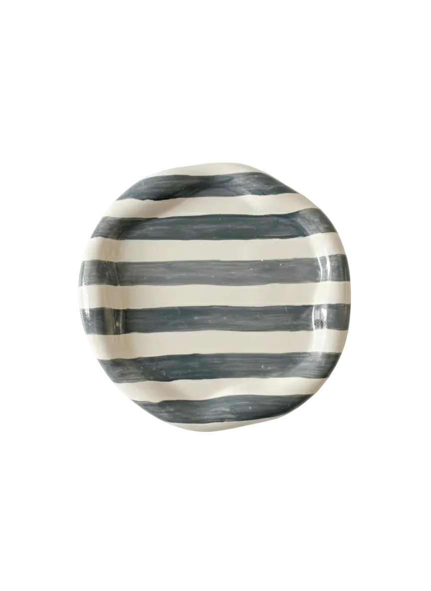 Lines Beton Dekoratif Oval Tabak