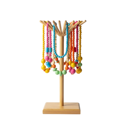 Dekoratif Kolye Askısı Ham Ahşap