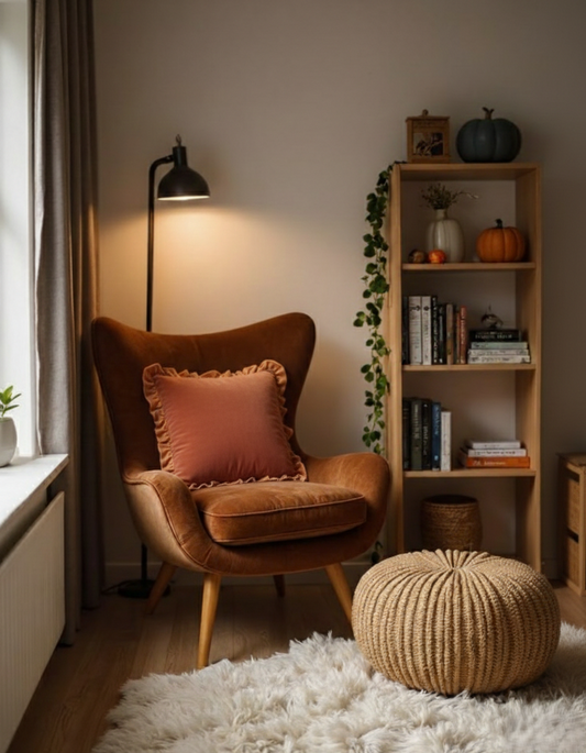 Omega Dekoratif Fırfır Kadife Kırlent