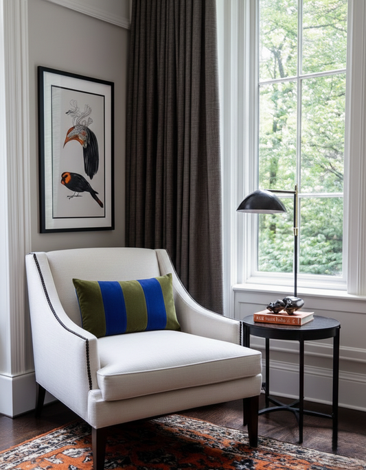 Opera Dekoratif Line Kadife El Yapımı Dikdörtgen Kırlent