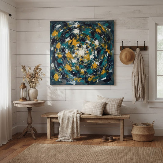 Tyche No.2 The Unshakable Core Yağlı Boya Tablosu 80 cm x 80 cm