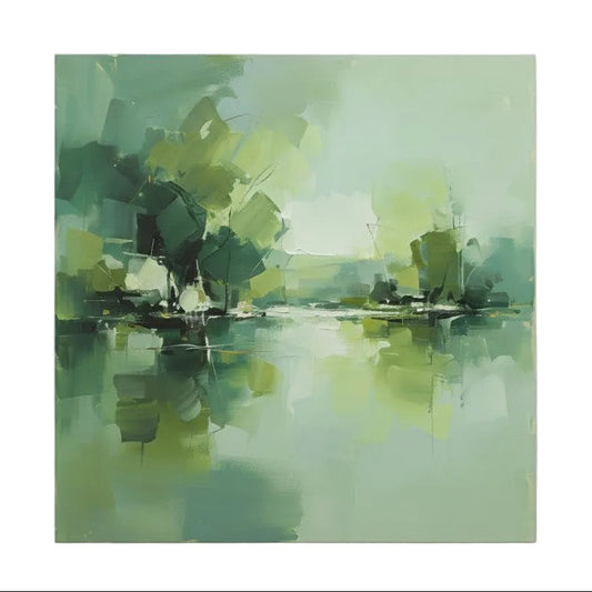 Tyche No.3 Sakinliğin Yankısı Yağlı Boya Tablo 80 cm x 80 cm