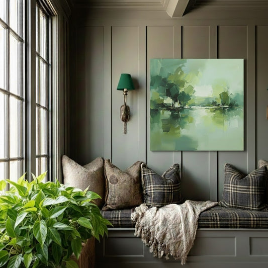 Tyche No.3 Sakinliğin Yankısı Yağlı Boya Tablo 80 cm x 80 cm