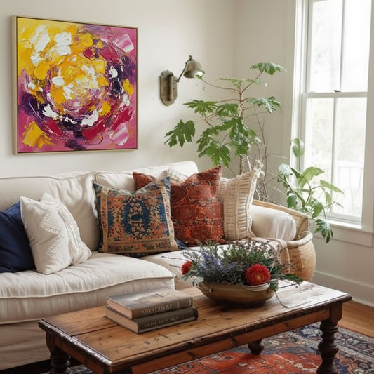 Tyche No.5 Güneşin Uyanışı Yağlı Boya 80 cm x 80 cm