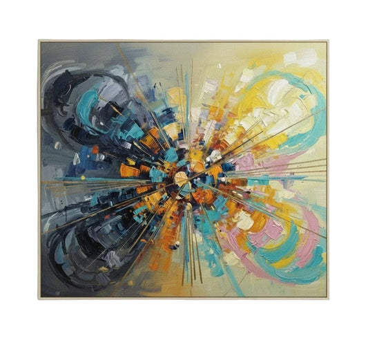 Tyche No.6 Kozmik Kırılma Yağlı Boya 80 cm x 80 cm