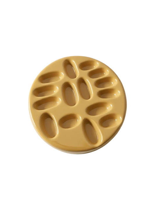 El Yapımı Modern Yüzük Tabağı Beton Koyu Bej