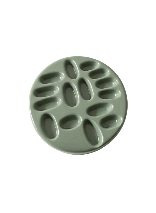 El Yapımı Modern Yüzük Tabağı Beton Yeşil