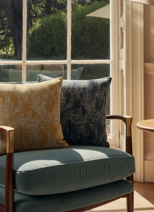 Antik Dekoratif Kırlent Hardal