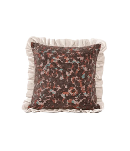 Star Omega Dekoratif Kadife Fırfır Kırlent Desenli